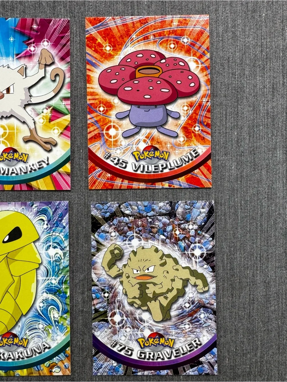 Vintage 1999 Topps Pokemon Card Lot 6 TV Animation Green Logo Non-Foil Clefable